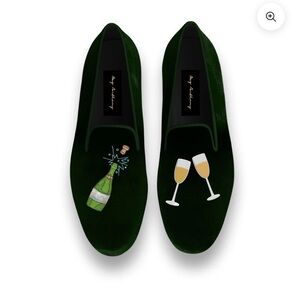 Luxury Green Velvet Loafers by